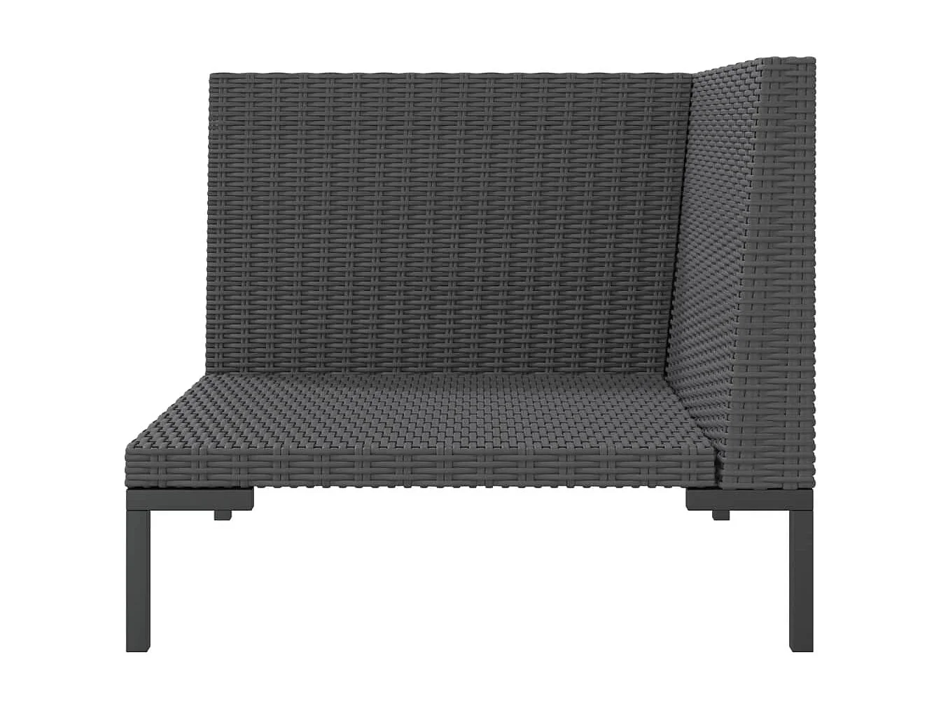 Canapé de jardin avec coussins Résine tressée demi-ronde FR86433