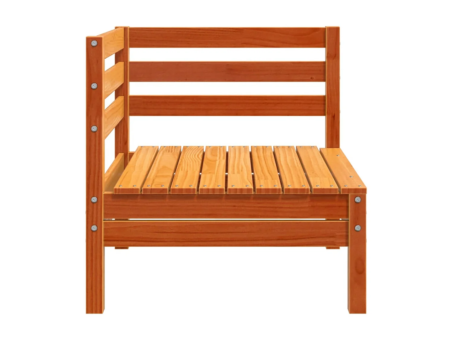 Canapé d’angle de jardin cire marron bois de pin massif FR62706