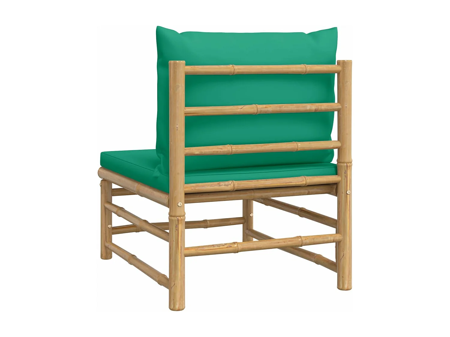 Canapé central de jardin avec coussins vert bambou FR92779