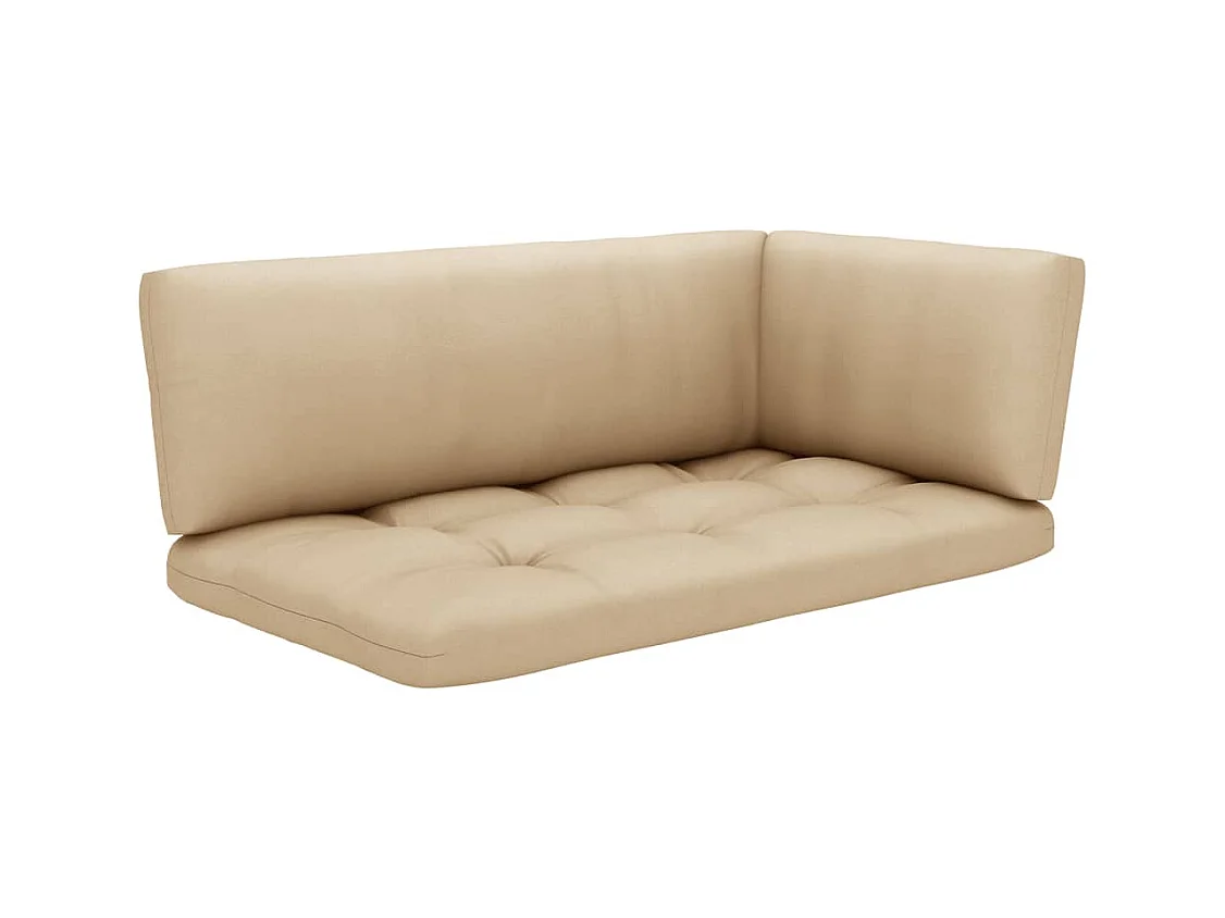 Canapé d'angle palette de jardin Bois de pin imprégné de blanc FR92753