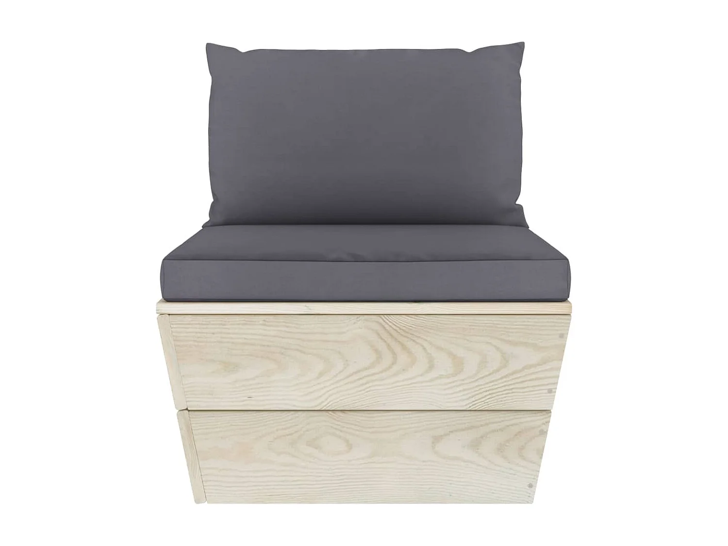 Canapé central palette de jardin avec coussins Épicéa imprégné FR39506