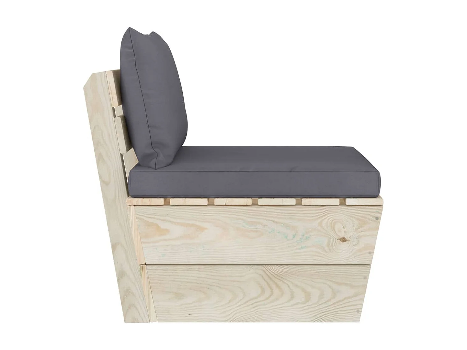 Canapé central palette de jardin avec coussins Épicéa imprégné FR39506