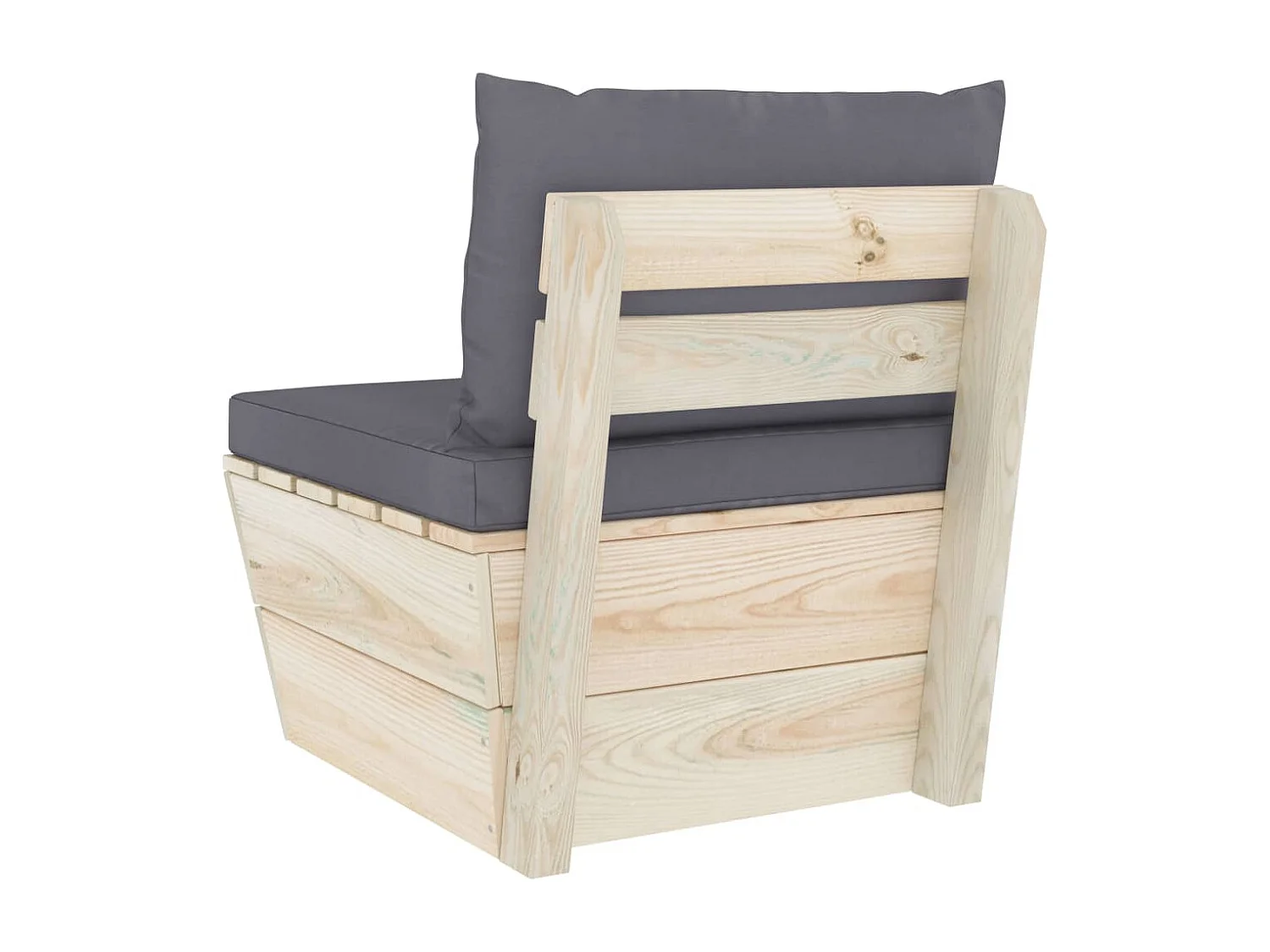 Canapé central palette de jardin avec coussins Épicéa imprégné FR39506