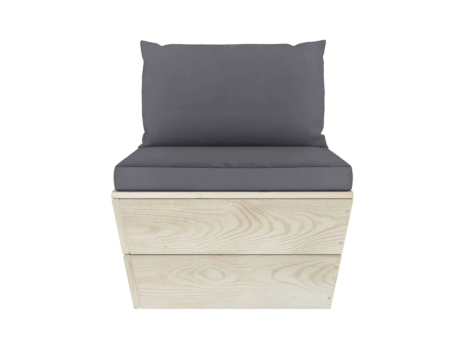 Canapé central palette de jardin avec coussins Épicéa imprégné FR39506