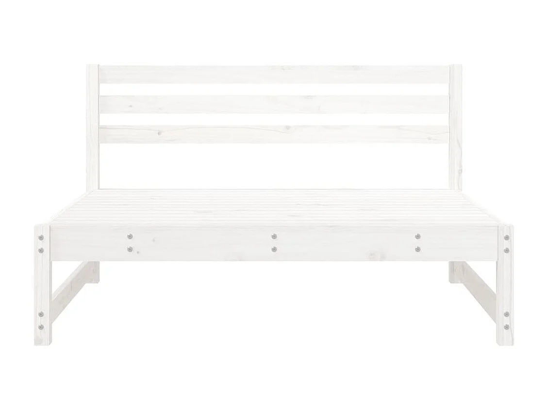 Canapés centraux de jardin 2pcs blanc 120x80 cm bois pin massif FR20280