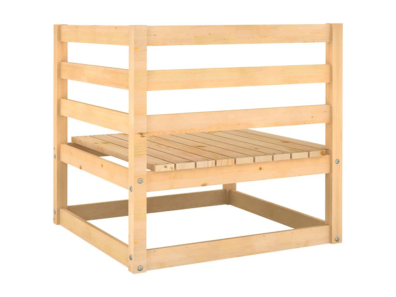 Lot de 2 Canapés d'angle de jardin avec coussins Bois de pin massif FR17747