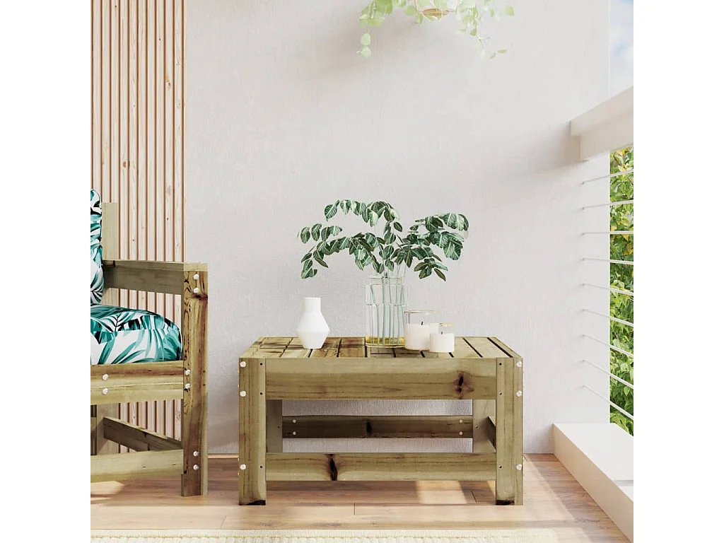 Canapé de jardin - Repose-pied de jardin bois de pin imprégné FR31072