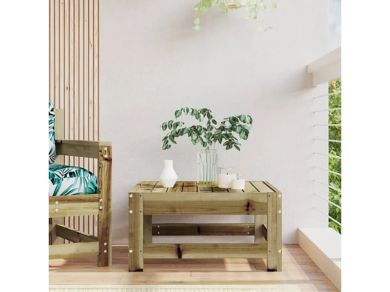 Canapé de jardin - Repose-pied de jardin bois de pin imprégné FR31072