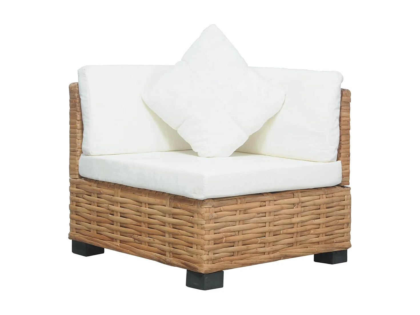 Canapé d'angle avec coussins Rotin naturel FR86318