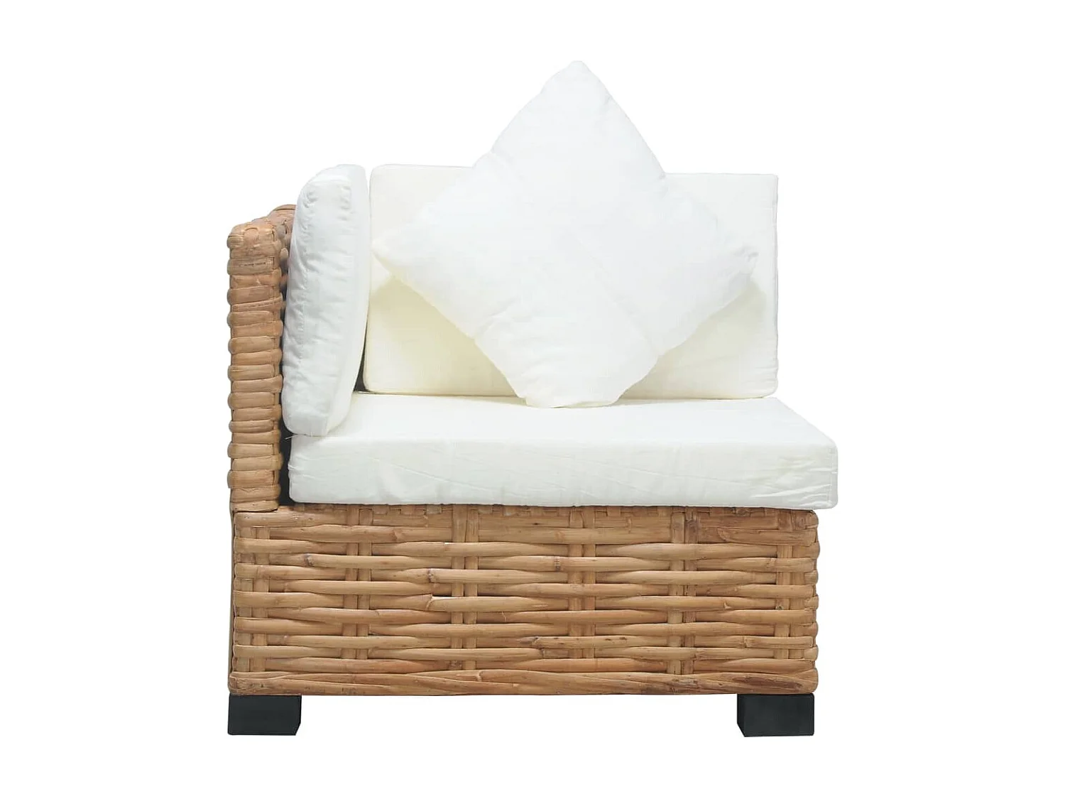 Canapé d'angle avec coussins Rotin naturel FR86318