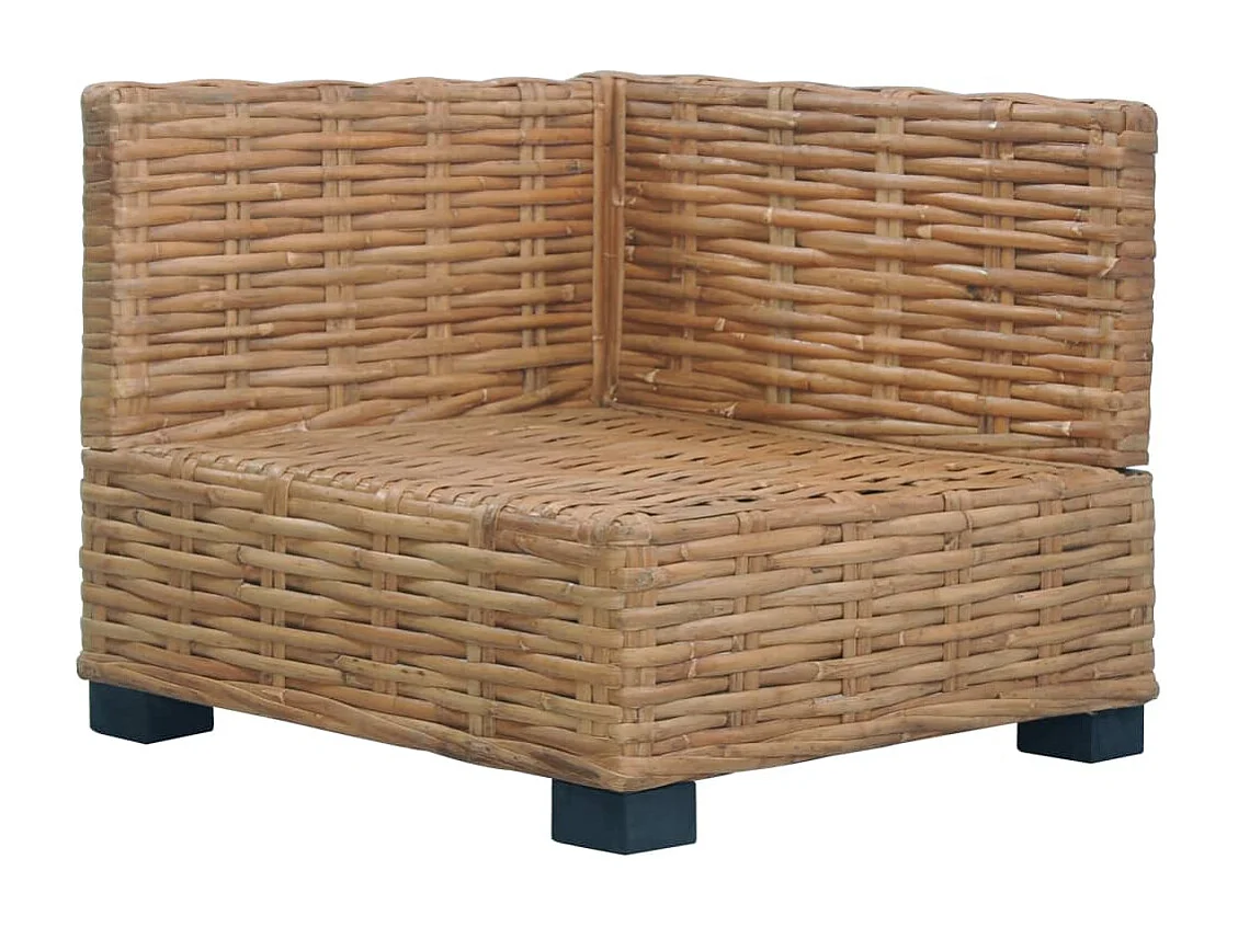 Canapé d'angle avec coussins Rotin naturel FR86318