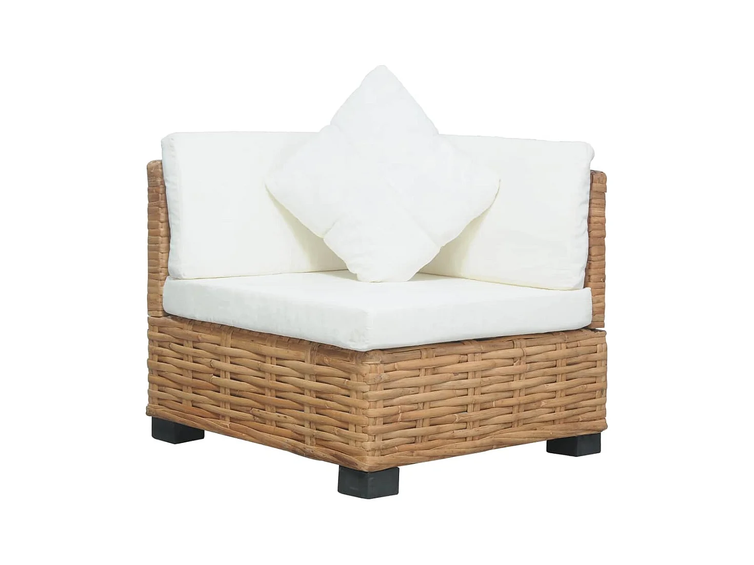 Canapé d'angle avec coussins Rotin naturel FR86318