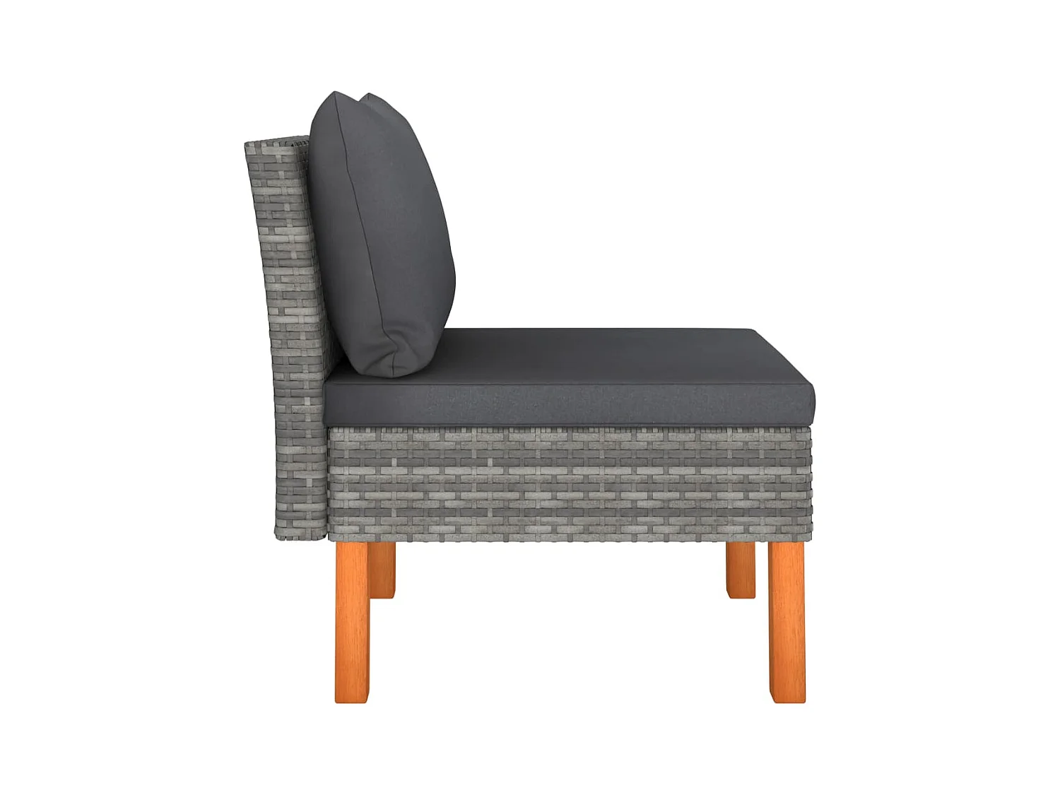 Sofás centrales 2 uds ratán sintético y madera de eucalipto ES155987