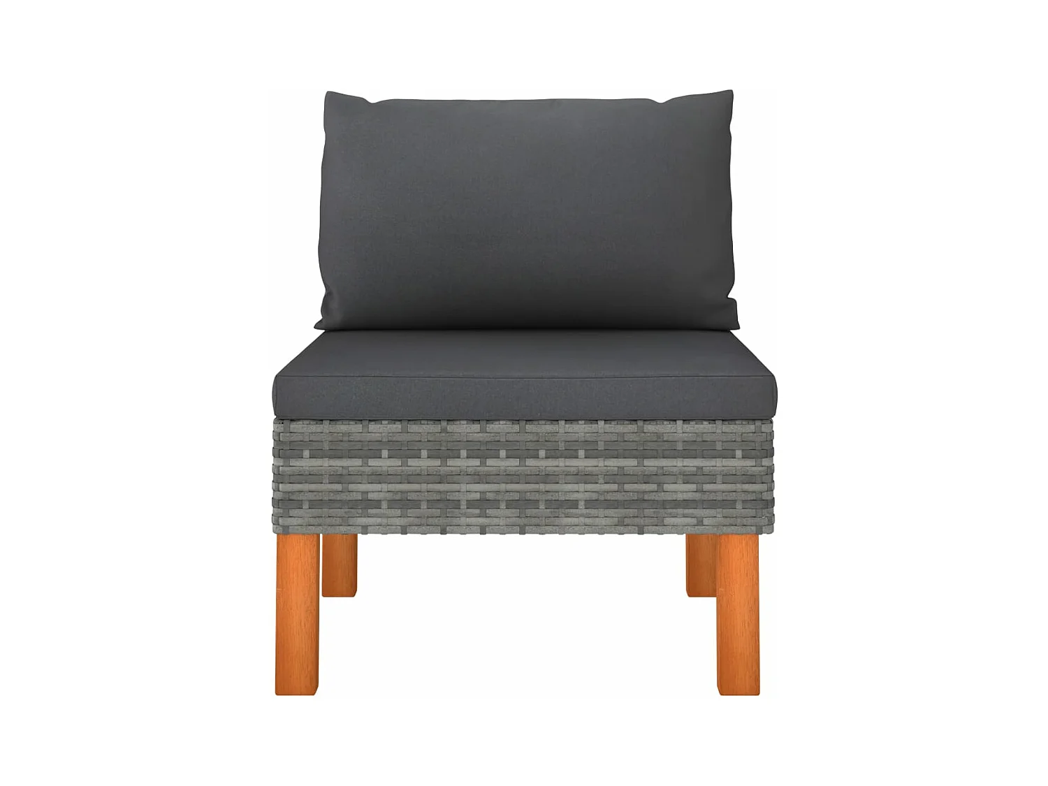 Sofás centrales 2 uds ratán sintético y madera de eucalipto ES155987