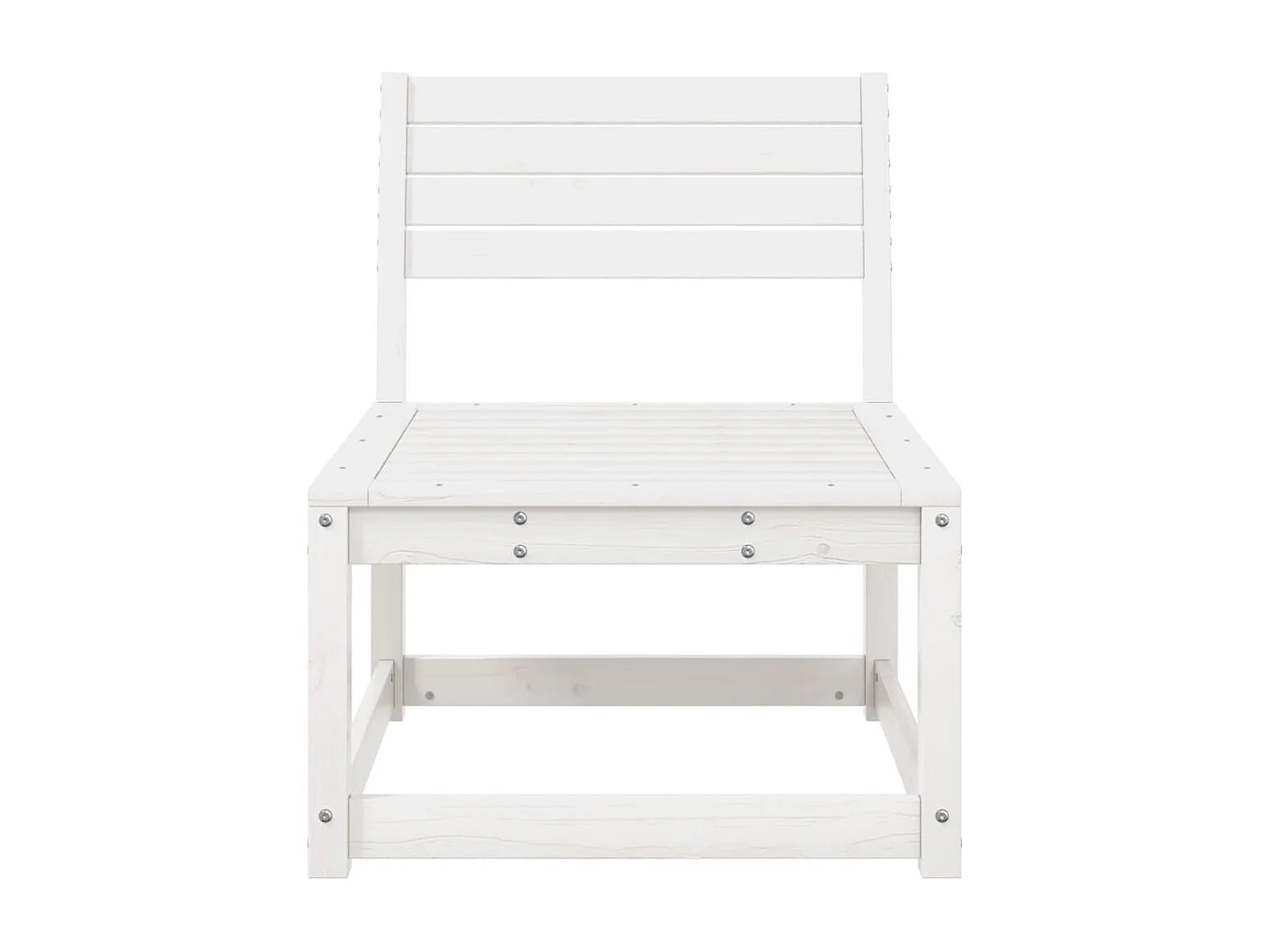 Canapé de jardin blanc bois de pin massif FR407766