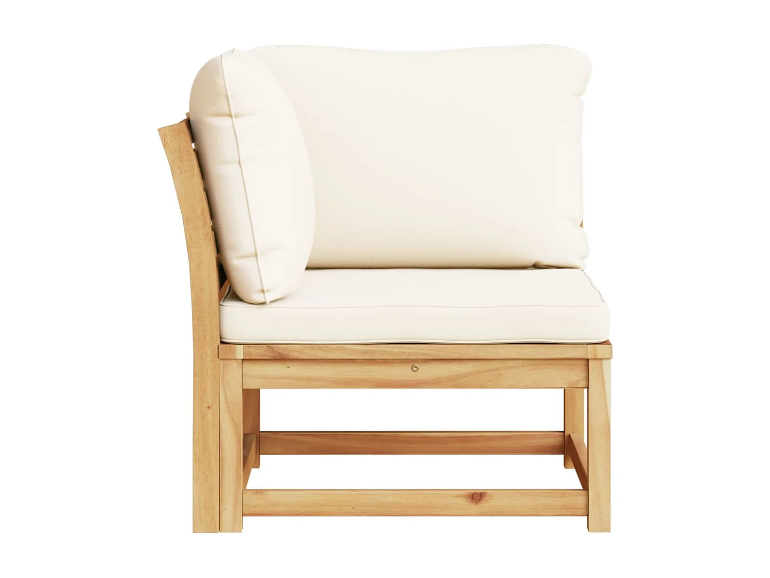 Sofá de jardín de esquina y cojines acacia maciza 73x73x65 cm ES657999