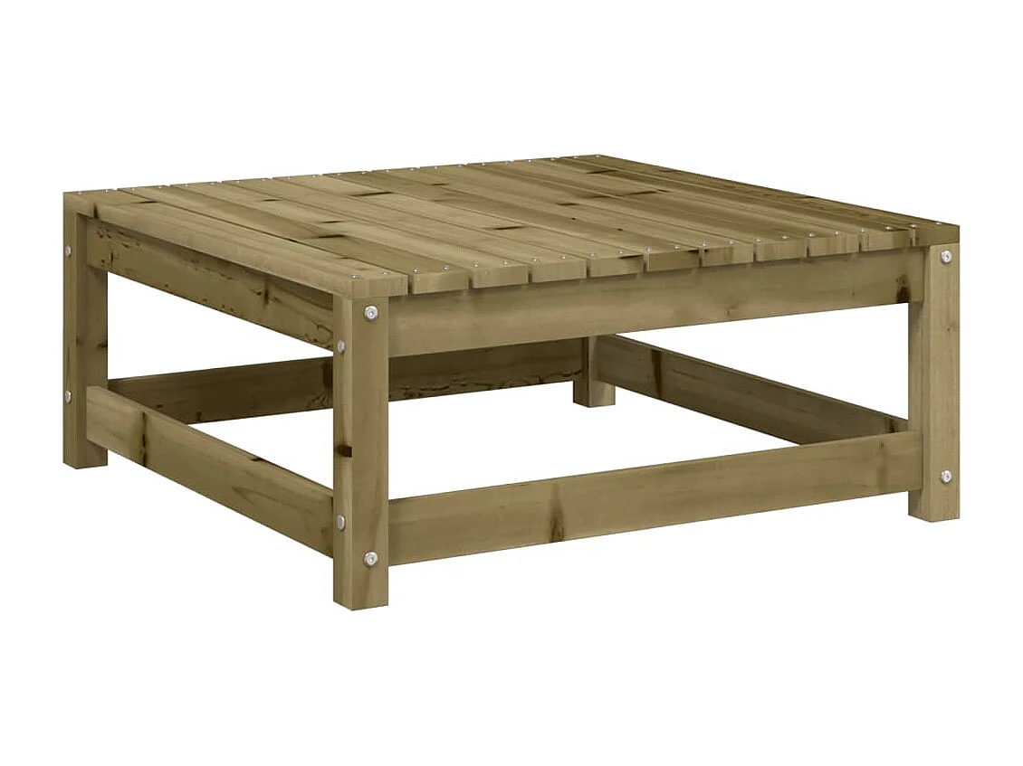 Canapé de jardin - Repose-pied de jardin avec coussin bois de pin imprégné FR18444