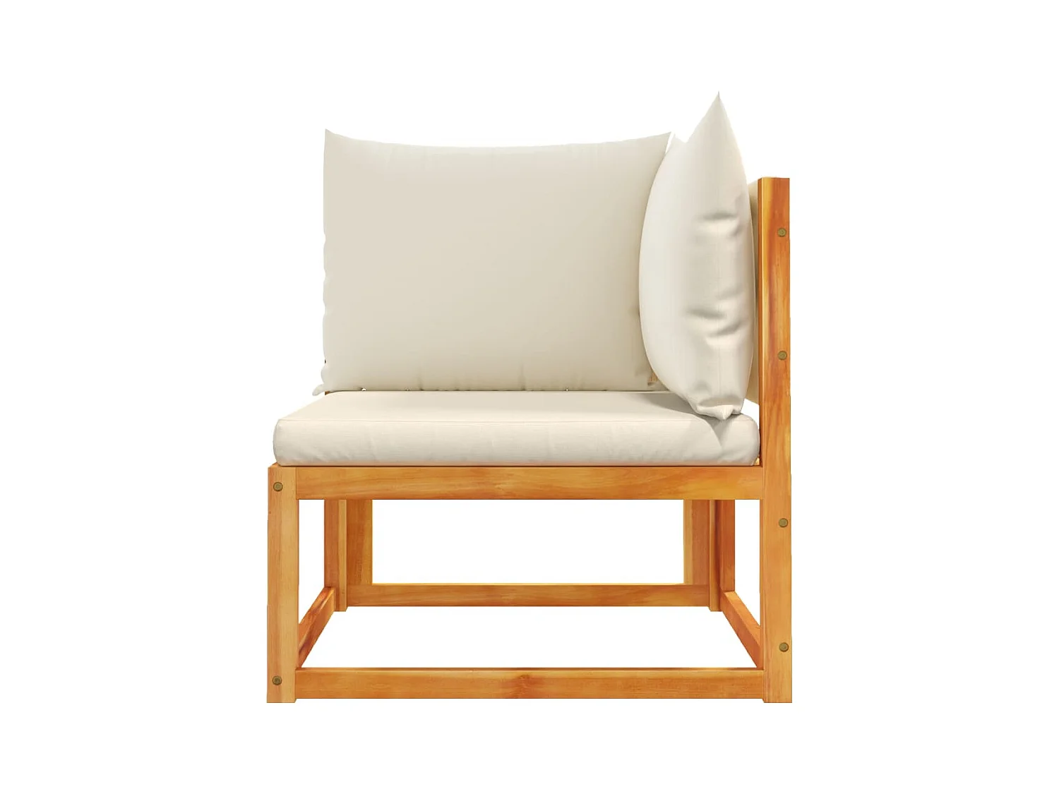 Canapé d'angle de jardin avec coussins bois massif d'acacia FR971387