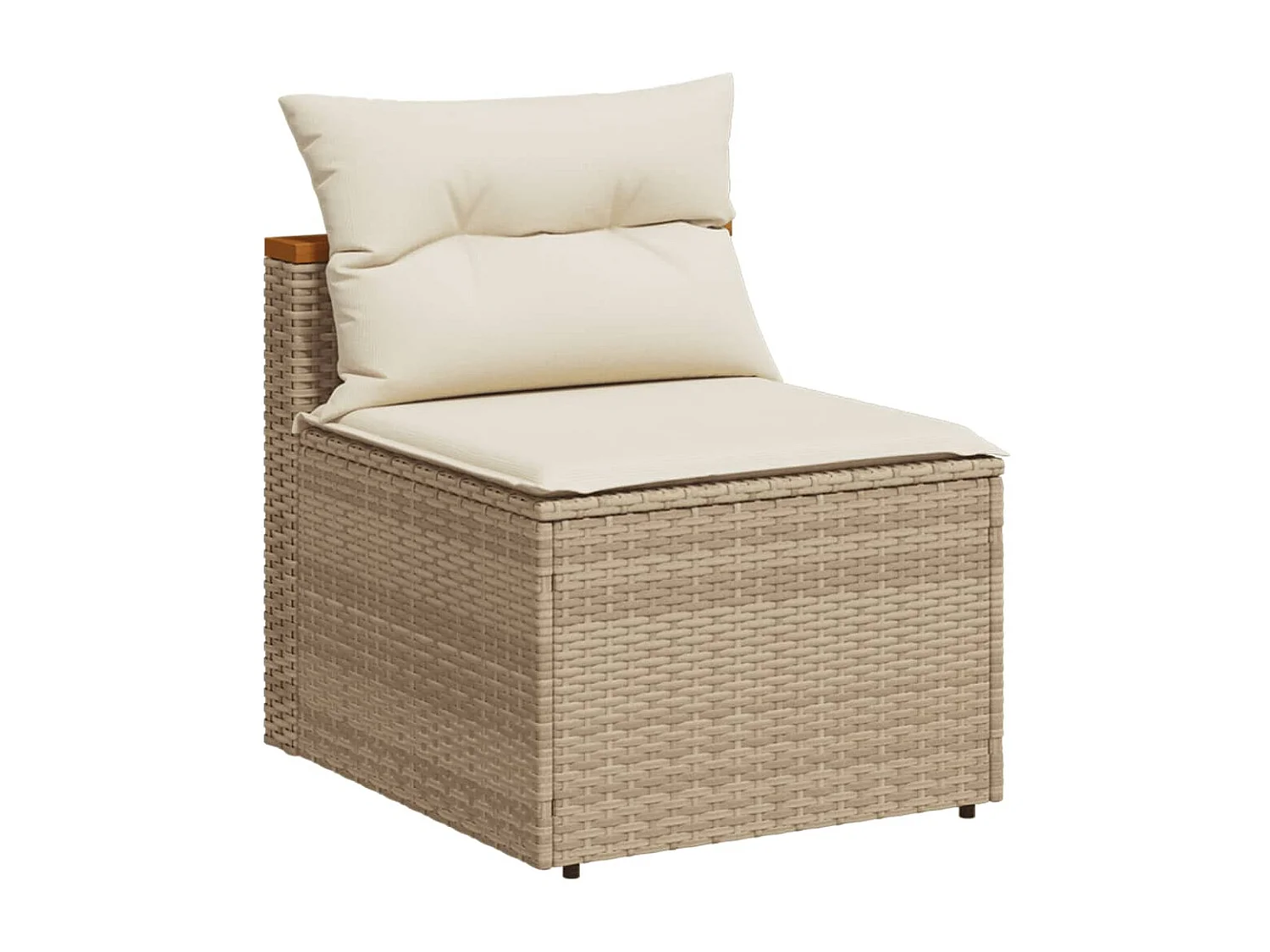 Lot de 2 Canapés de jardin sans accoudoirs avec coussins beige FR423658