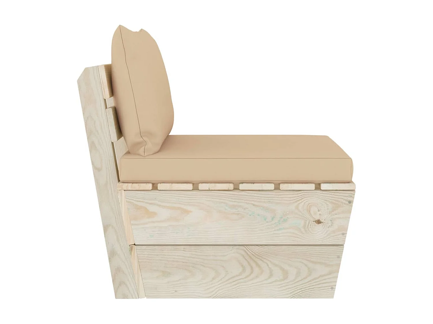 Tuinmiddenbank met kussens pallet geïmpregneerd vurenhout BE538018