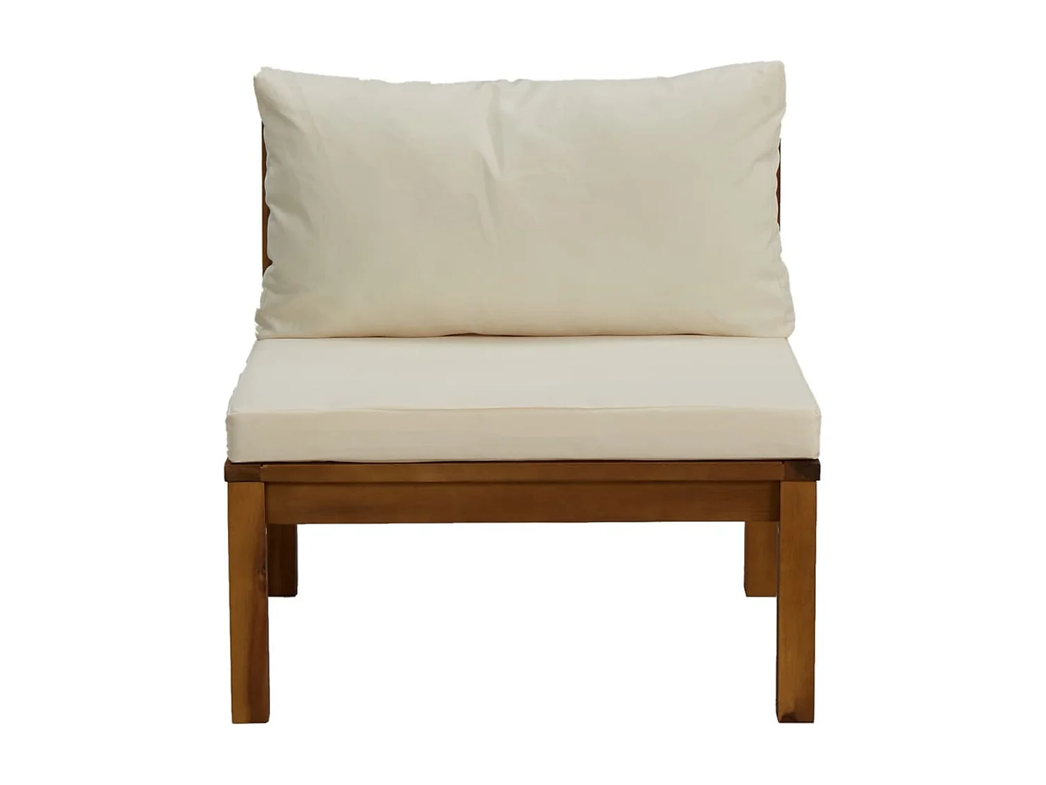 Sofá de centro seccional c/ almofadão branco nata acácia maciça PT121244