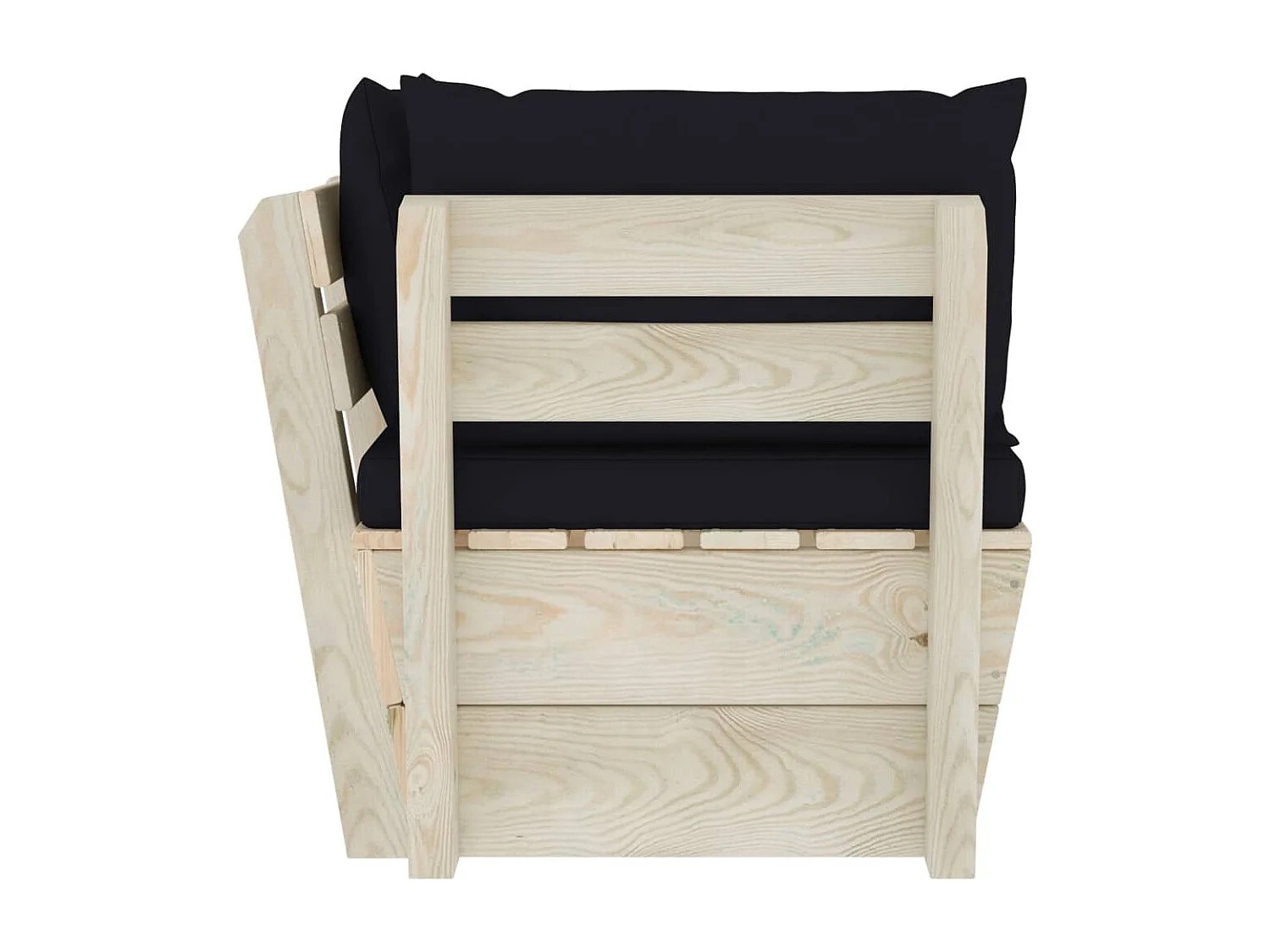 Canapé d'angle palette de jardin avec coussins Épicéa imprégné FR54931