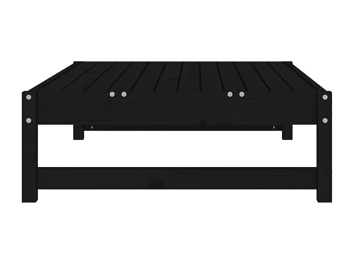 Taburete de jardín madera maciza de pino negro 120x80 cm ES728150