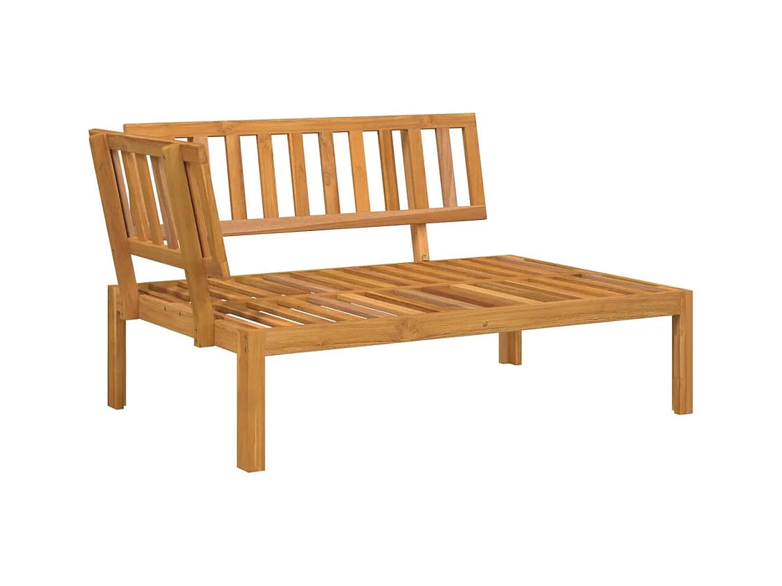 Lot de 2 Canapés d'angle palette de jardin bois massif d'acacia FR244154