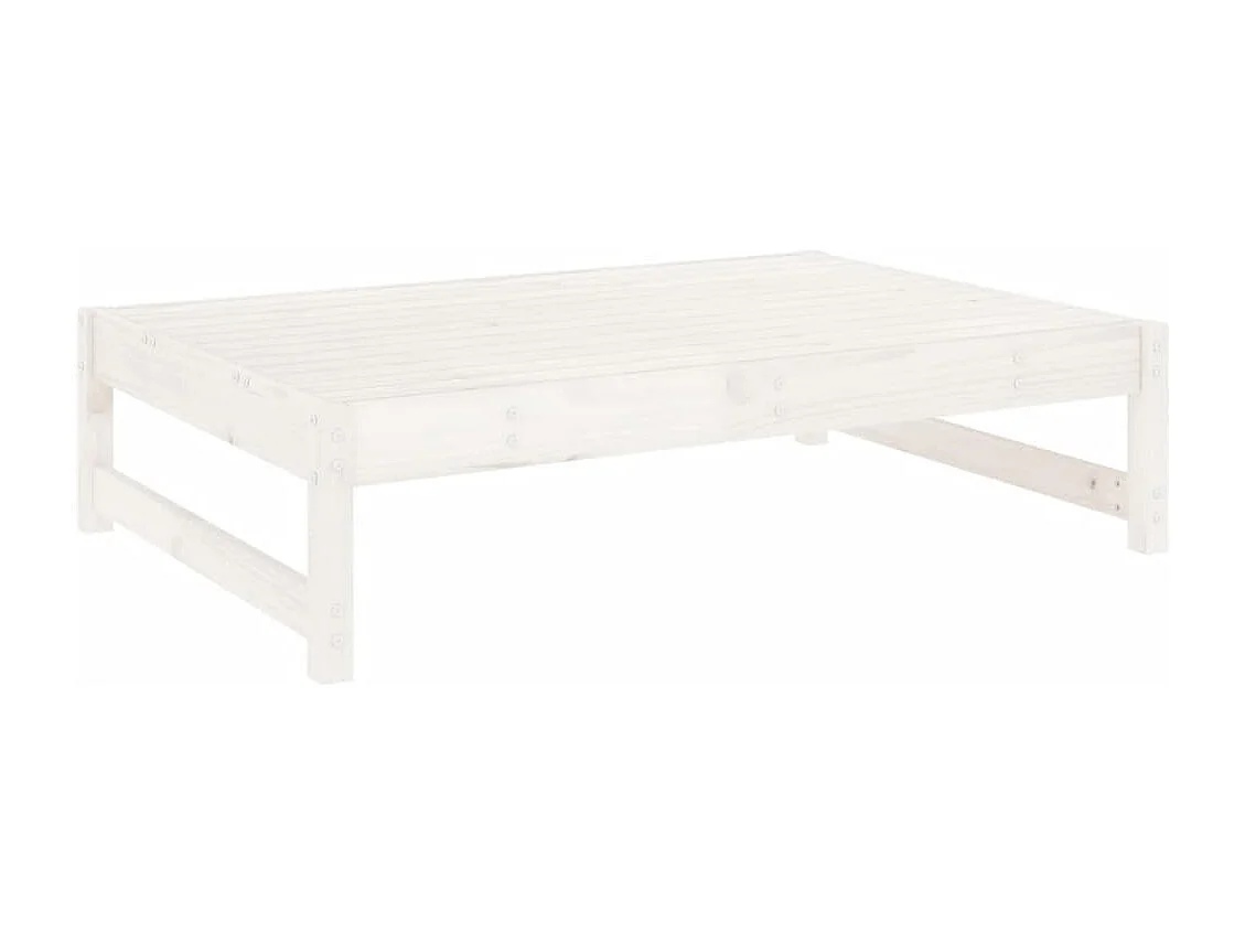 Canapé de jardin - Repose-pied de jardin 120x80 cm blanc bois de pin massif FR39860