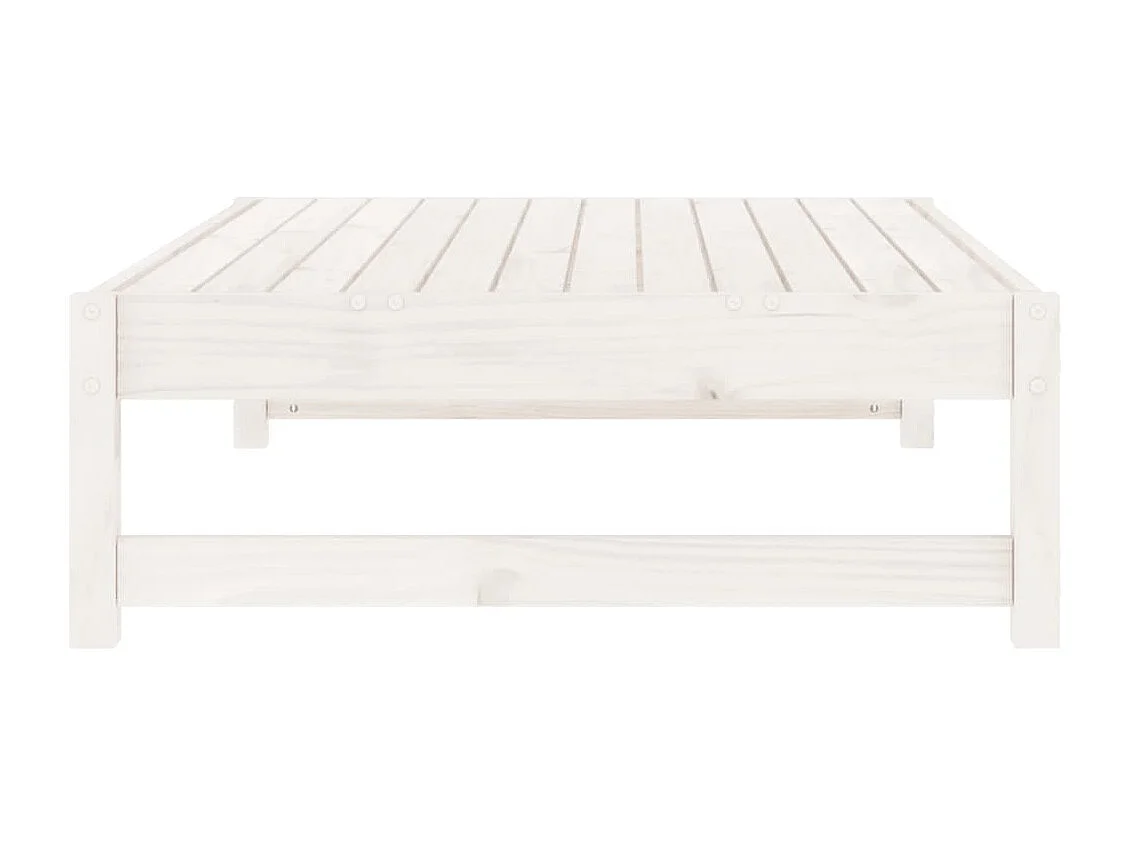 Canapé de jardin - Repose-pied de jardin 120x80 cm blanc bois de pin massif FR39860