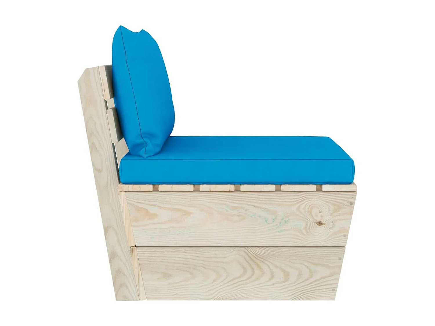 Canapé central palette de jardin avec coussins Épicéa imprégné FR77894