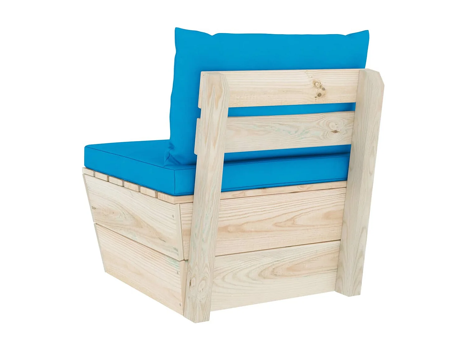 Canapé central palette de jardin avec coussins Épicéa imprégné FR77894