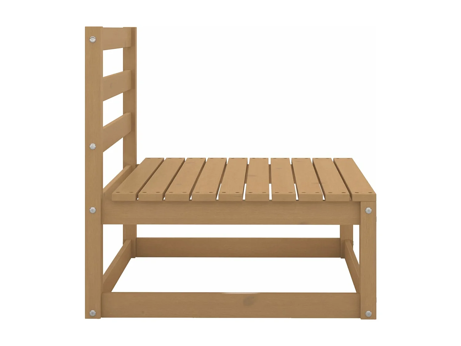 Sofá central de jardín y cojines madera madera pino crema ES475869