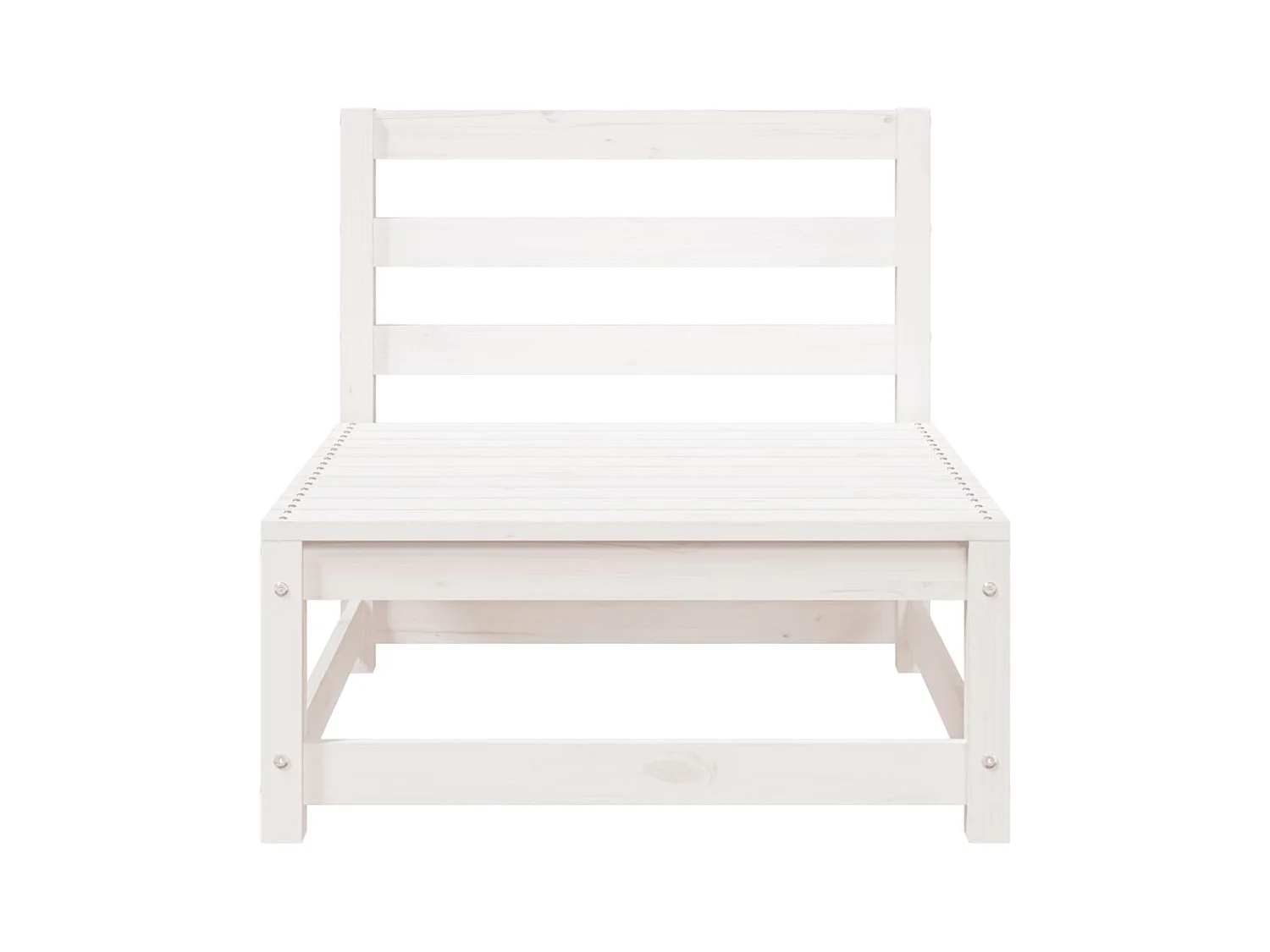 Tuinbank zonder armleuningen 2 st 70x70x67 cm grenenhout wit BE788563