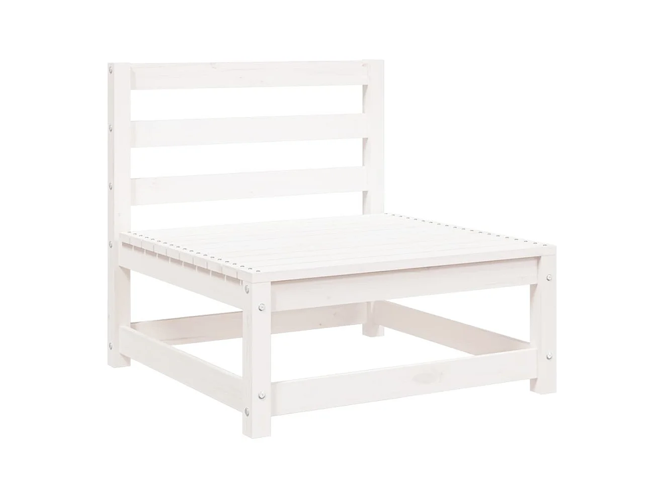 Tuinbank zonder armleuningen 2 st 70x70x67 cm grenenhout wit BE788563