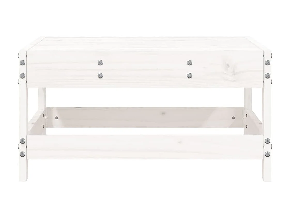 Canapé de jardin - Repose-pied de jardin blanc bois de pin massif FR68118