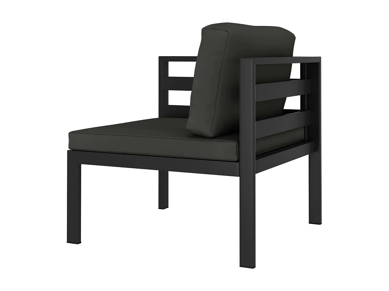 Canapé d'angle sectionnel avec coussins Aluminium Anthracite FR987094