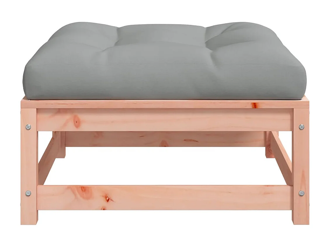 Canapé de jardin - Repose-pied de jardin avec coussin bois massif douglas FR62345
