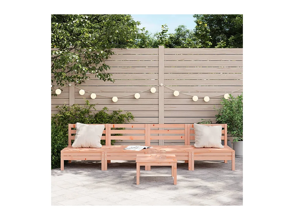 Canapés de jardin sans accoudoirs 4 pcs bois massif douglas FR71736