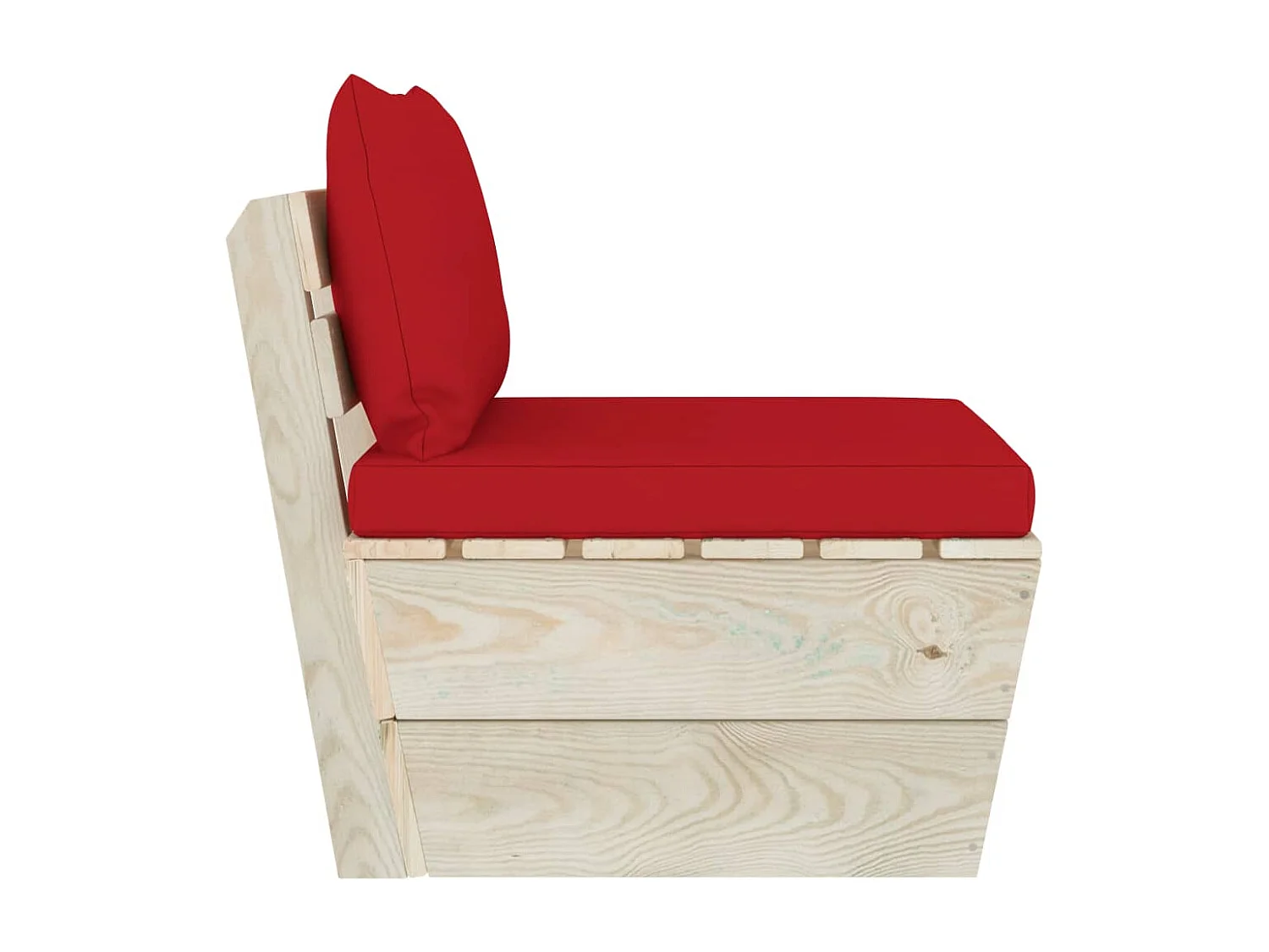 Canapé central palette de jardin avec coussins Épicéa imprégné FR29408