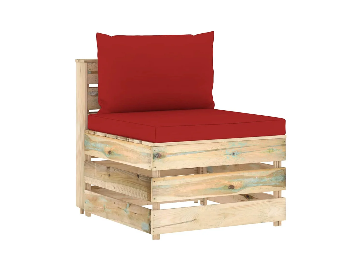 Canapé central sectionnel avec coussins Bois imprégné de vert FR21487