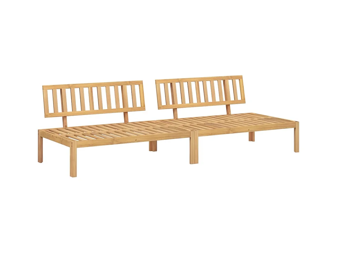 Lot de 2 Canapés centraux palette de jardin bois massif d'acacia FR314521