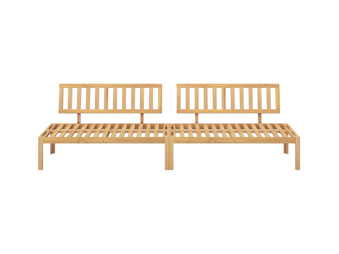 Lot de 2 Canapés centraux palette de jardin bois massif d'acacia FR314521