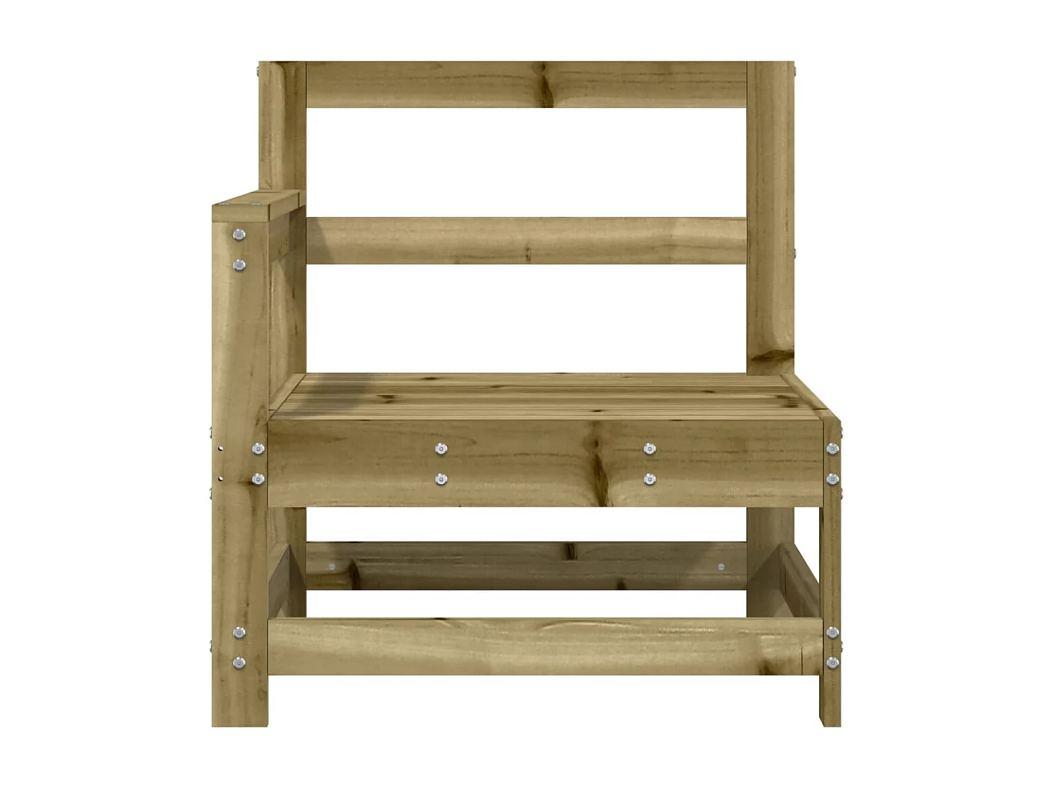 Canapé d'angle de jardin bois de pin imprégné FR68048