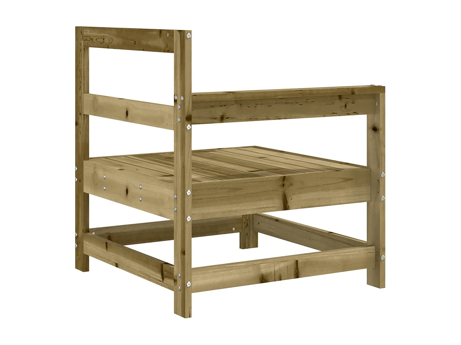 Canapé d'angle de jardin bois de pin imprégné FR68048