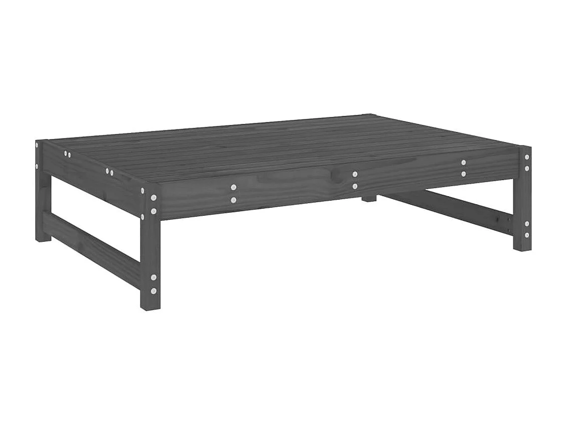 Apoio de pés para jardim 120x80 cm pinho maciço cinzento PT215416