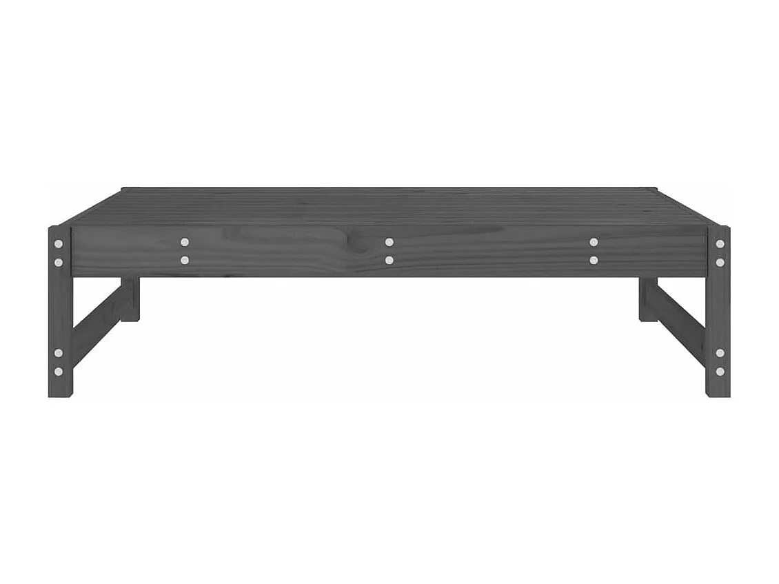 Apoio de pés para jardim 120x80 cm pinho maciço cinzento PT215416