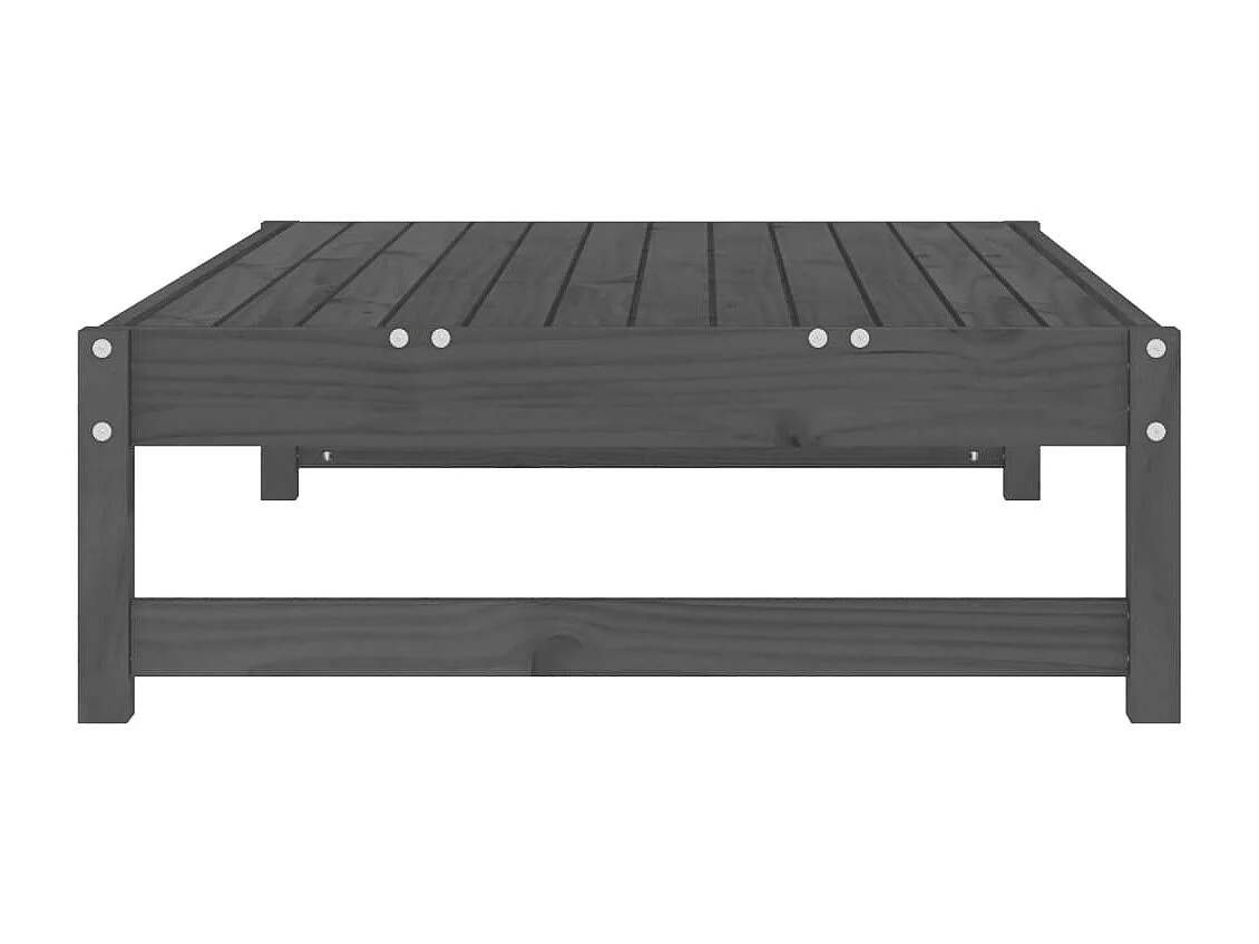 Canapé de jardin - Repose-pied de jardin 120x80 cm gris bois de pin massif FR26586
