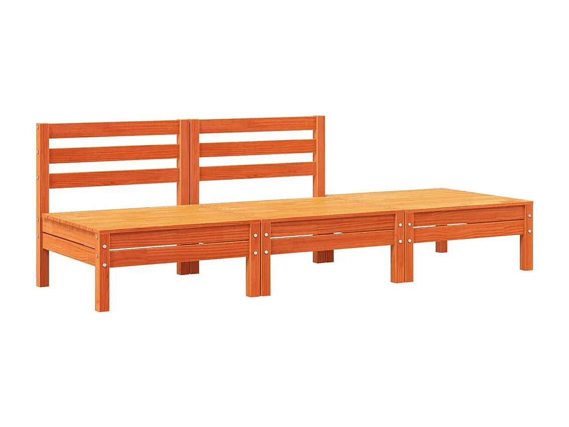 Canapé de jardin avec coussins et repose-pied 2 places FR13702