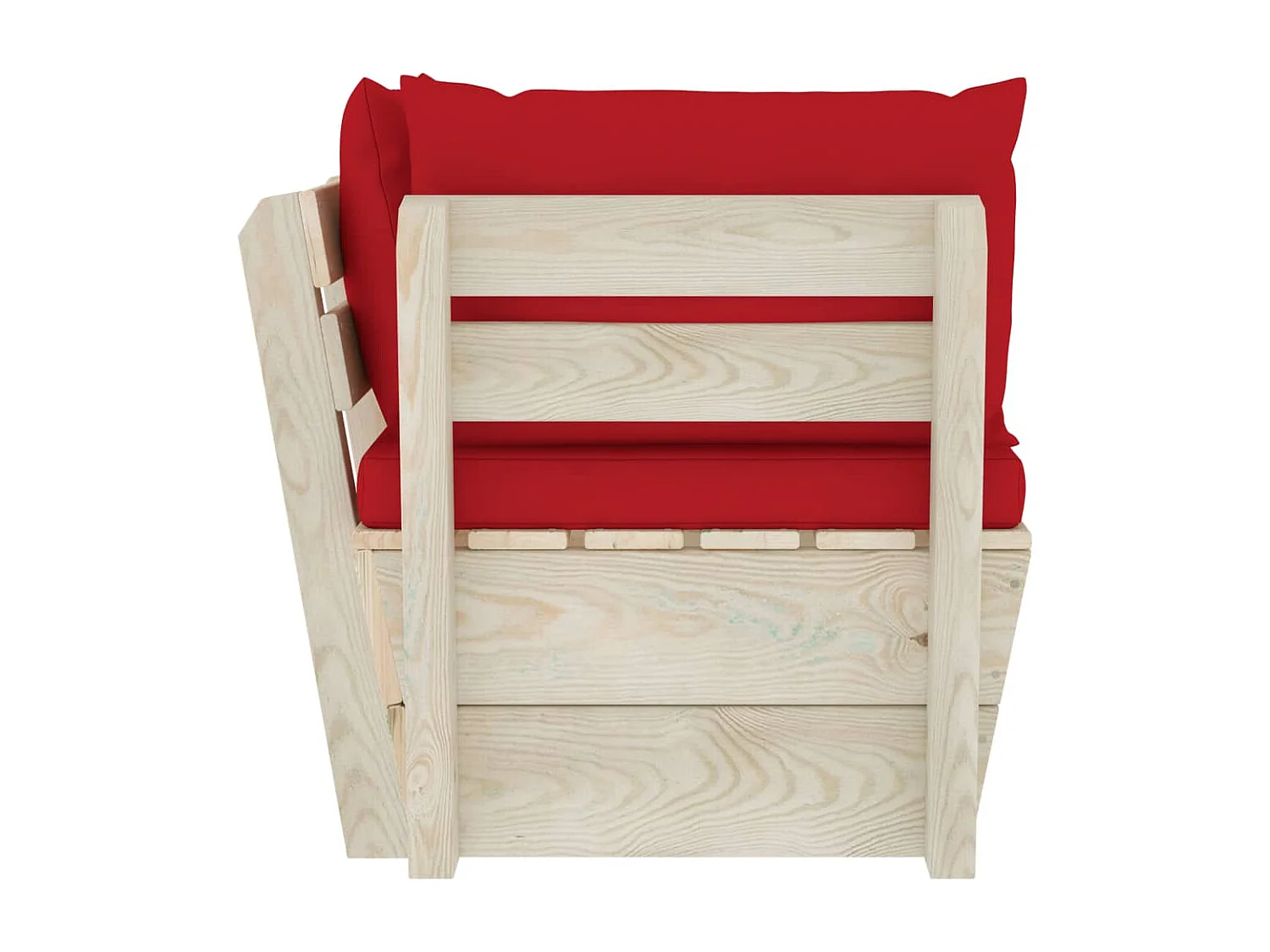 Tuinhoekbank met kussens pallet geïmpregneerd vurenhout BE643235